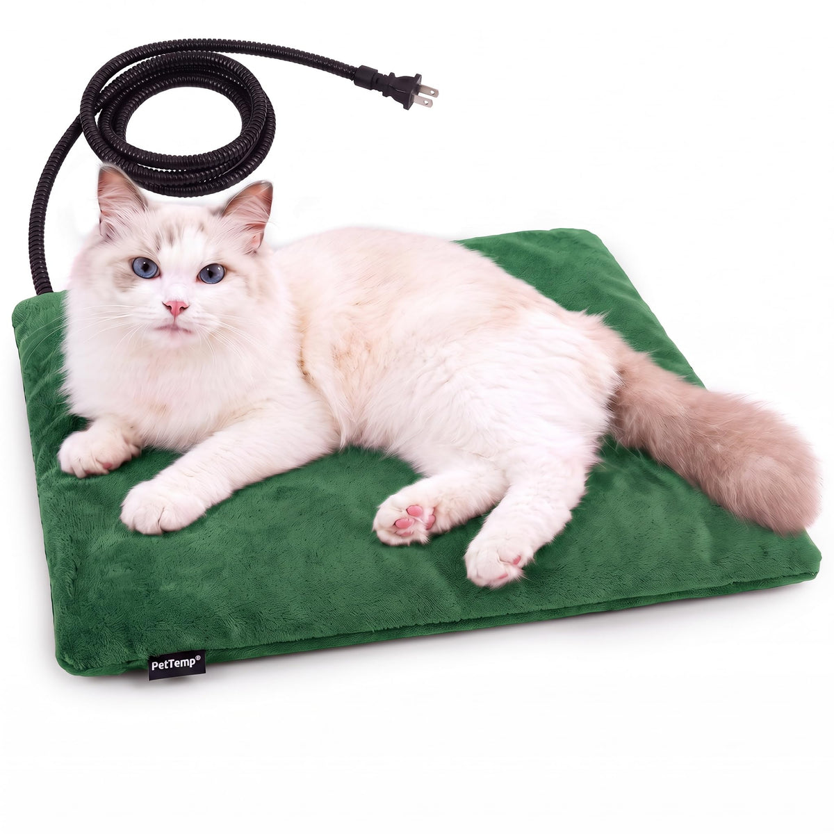 Cat Heating Pad (Grass Green / Small: 16" x 13" x 1.6")