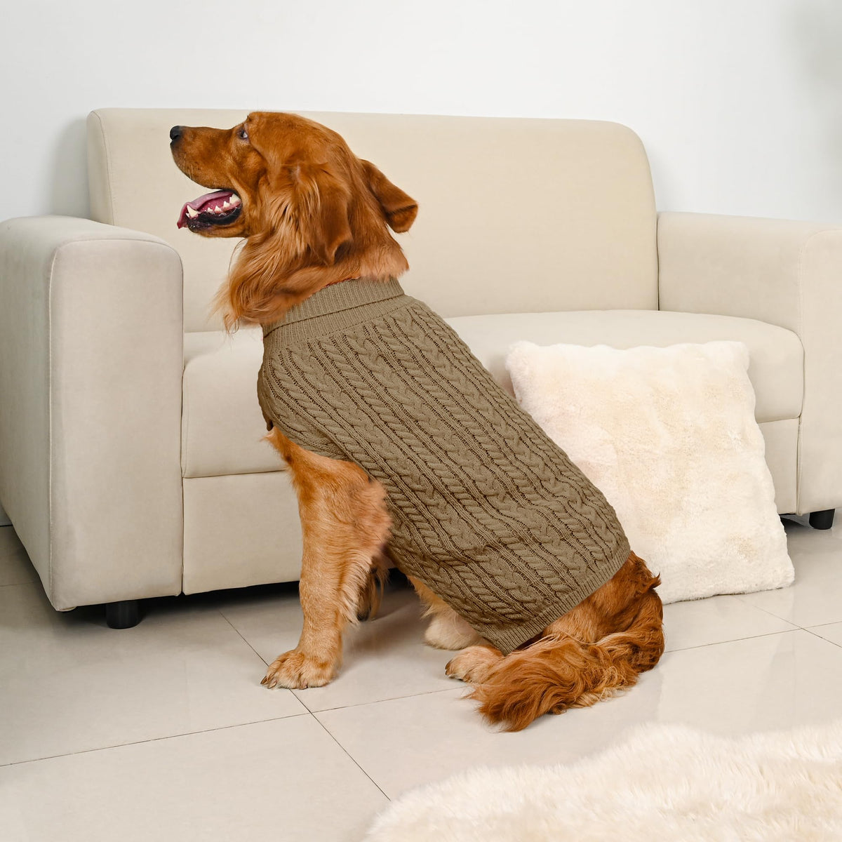 Dog Sweater 2 Pack for Large Dogs (Green & Brown / XXXX-Large)