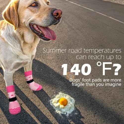 Anti Slip Dog Socks to Prevent Licking Paws for Hot Pavement (Pink / XX-Small)