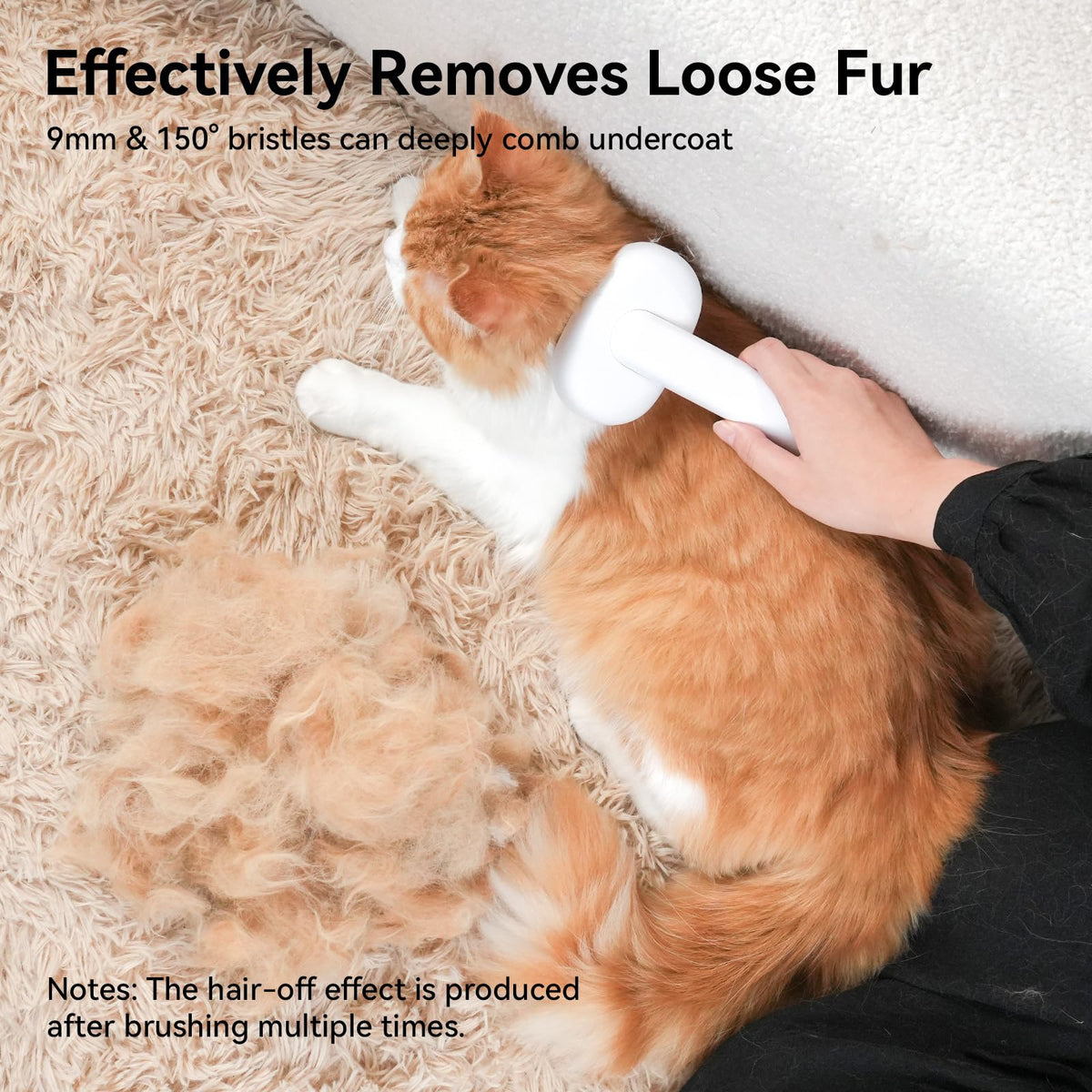 Cat Brush for Shedding (White)