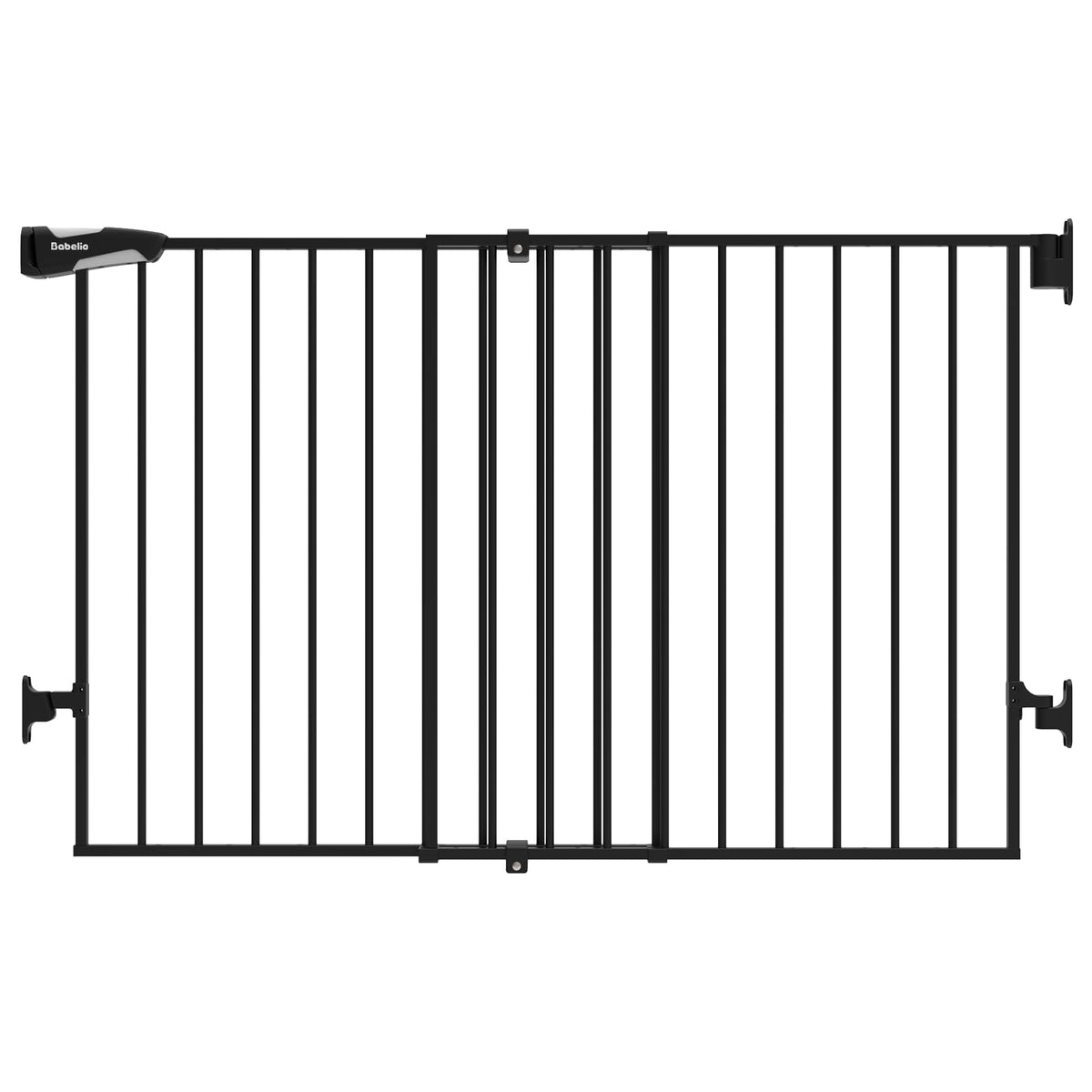 31.5 55" No Bottom Bar Baby Gate Extra Wide (Black / 28" H, 31.5-55" W- Extra Wide)