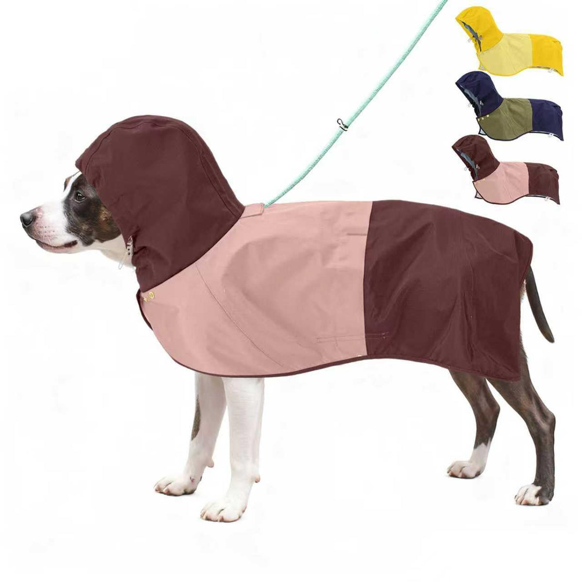 Waterproof Dog Raincoat with Hood (X-Large / Pink)