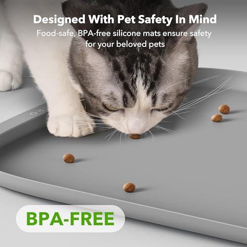 Pet Mats for Dogs and Cats (Grey / M-22"x16.5")