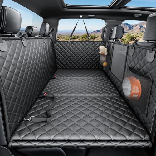 2.0 Truck Hard Bottom Back Seat Cover for Large Dogs (Black / Extra Large - SUVs, Full-Size Trucks)