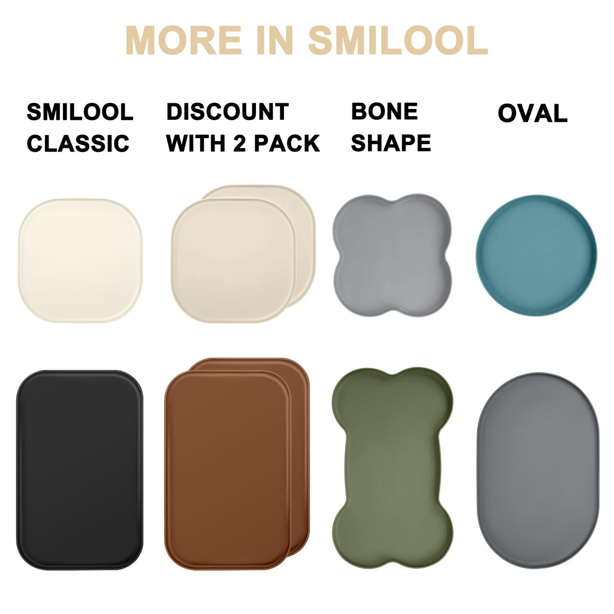 Waterproof Silicone Pet Food Mat with Raised Edge for Dog & Cat (Dark Turquoise / 12"L x 12"W)