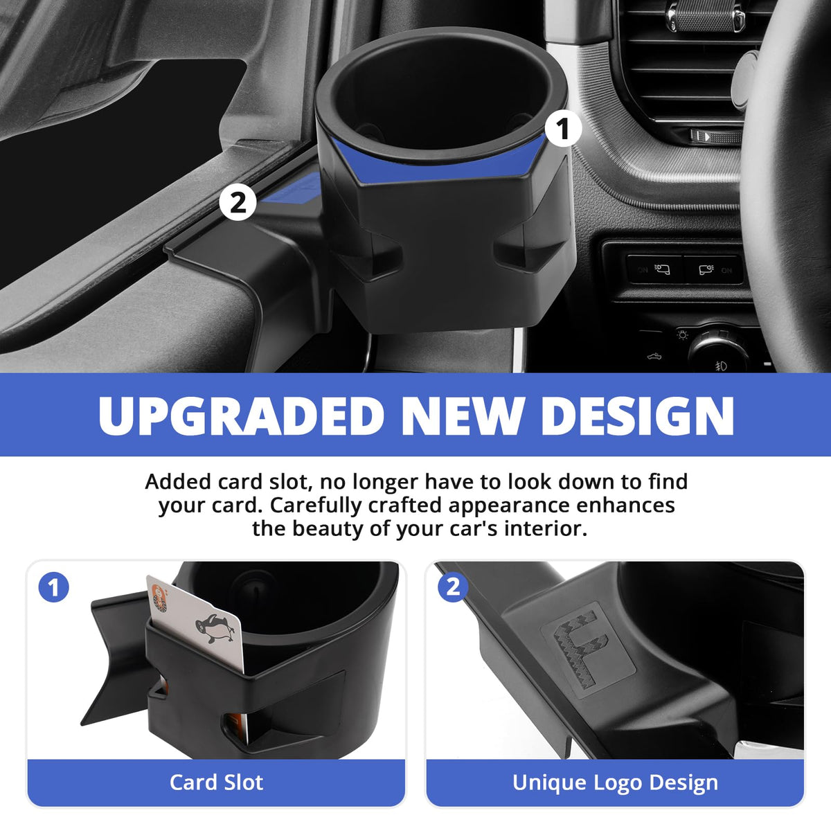 Car Door Cup Holder for 2021 (Ford F150 2021-2026)