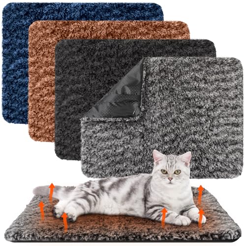 4 Pack Self Warming Cat Mat for Pets (16 x 20 Inch / Mix)