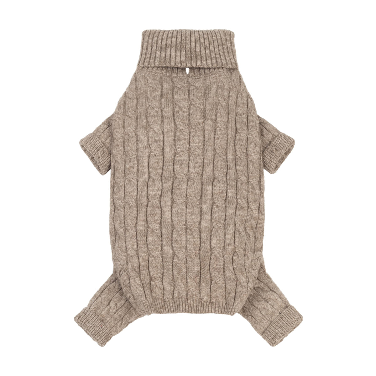 Turtleneck Chunky Knit Dog Sweater (XX-Large / Grey)
