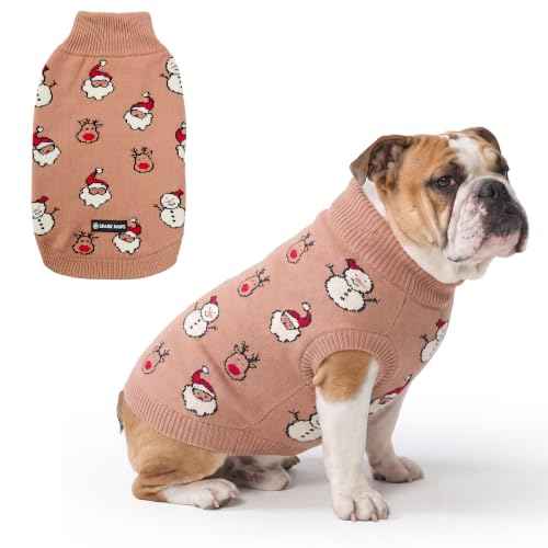 Christmas Knit Dog Sweater (Santa & Rudolph / XX-Large)