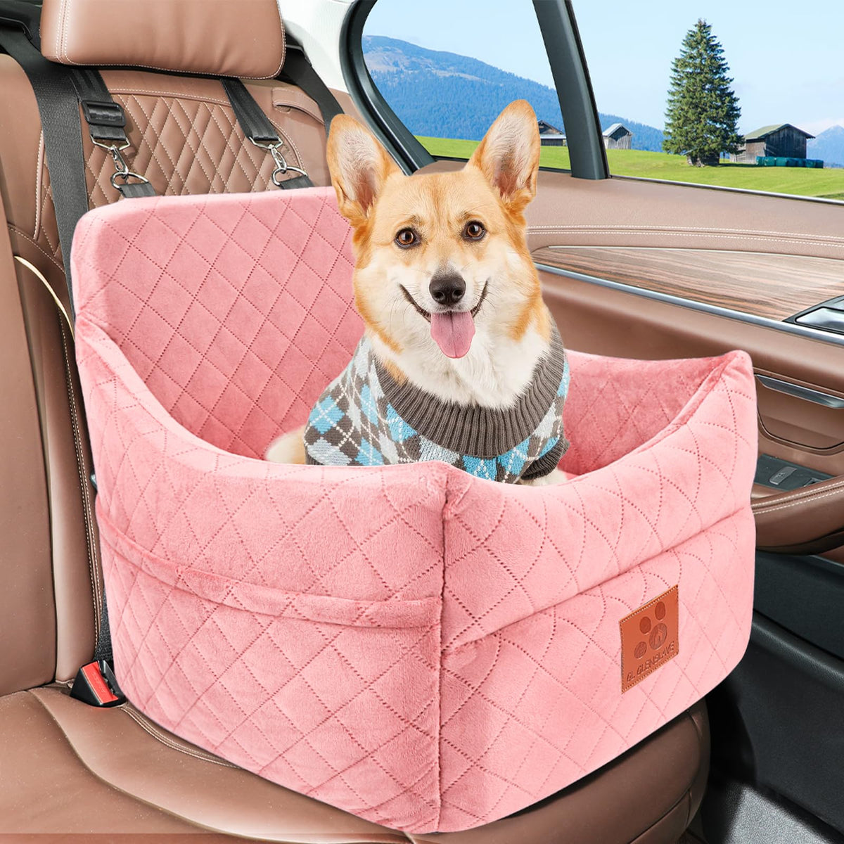Dog Car Seat for Small (Pink)