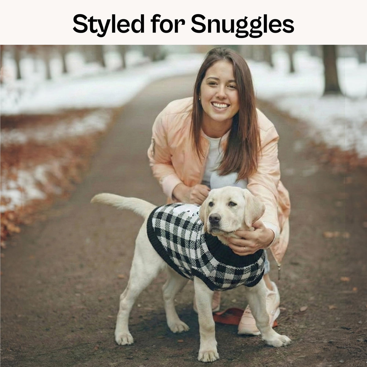 Dog Sweaters Pullover (L / Checkered Black-n-White)