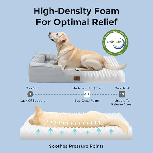 Cooling Dog Bed Medium Size Dog Washable Original Design (Cooling Grey / 28"l X 23"w X 6.5"th)