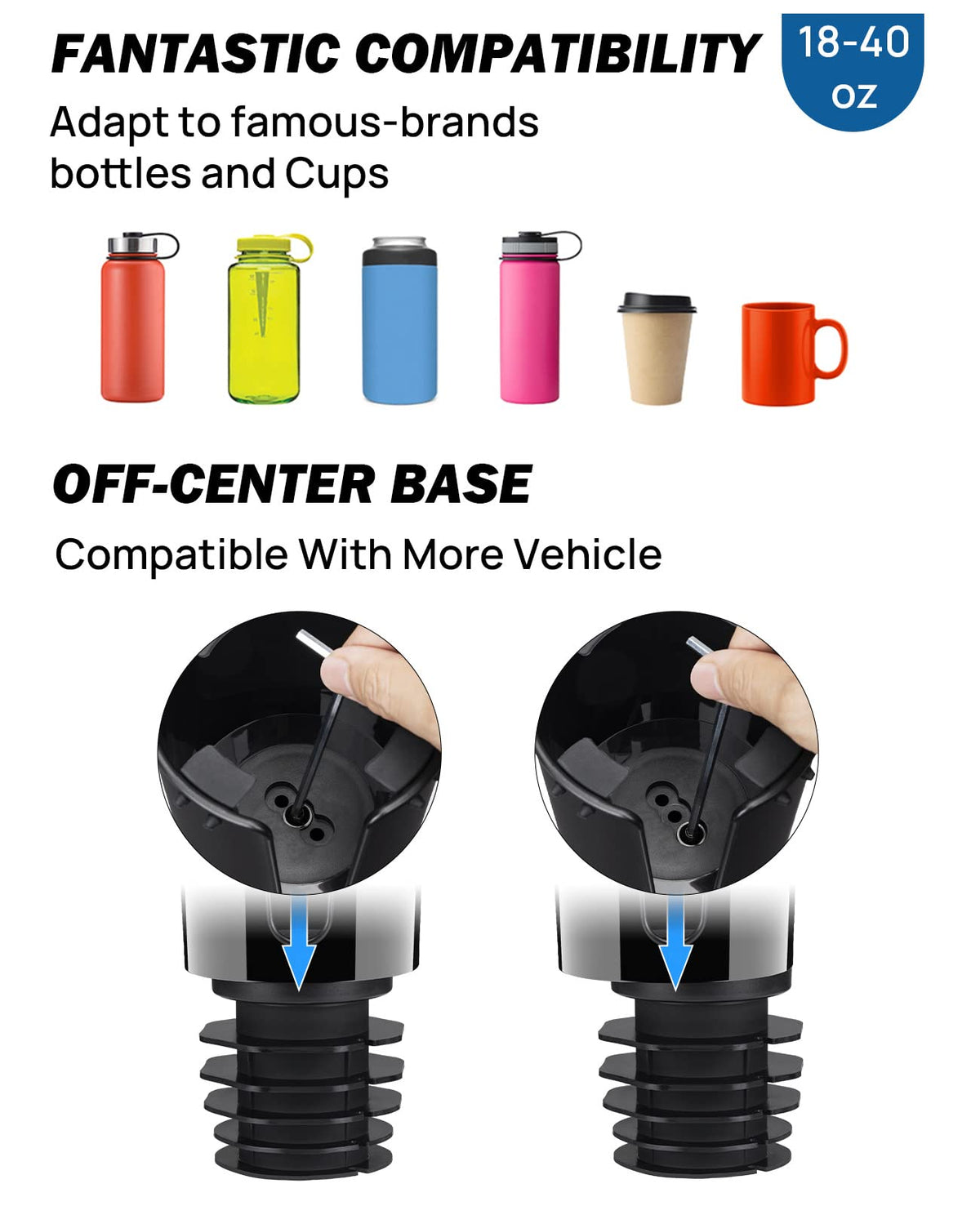 Cup Holder Phone Mount for Car (black)