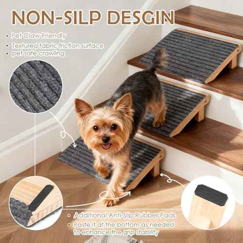 Foldable Dog Ramp for Stairs (Foldable / 2 PACK-FLD 13.8"Lx10.2"Wx4.3"H)