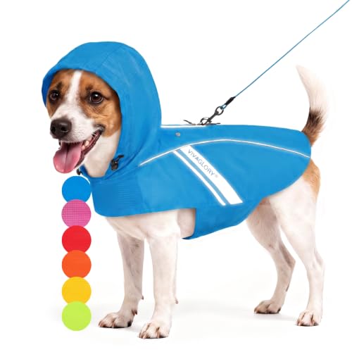 Dog Raincoat Wetoff Dog Rain Coat (Blue / S (18"-22" chest girth))