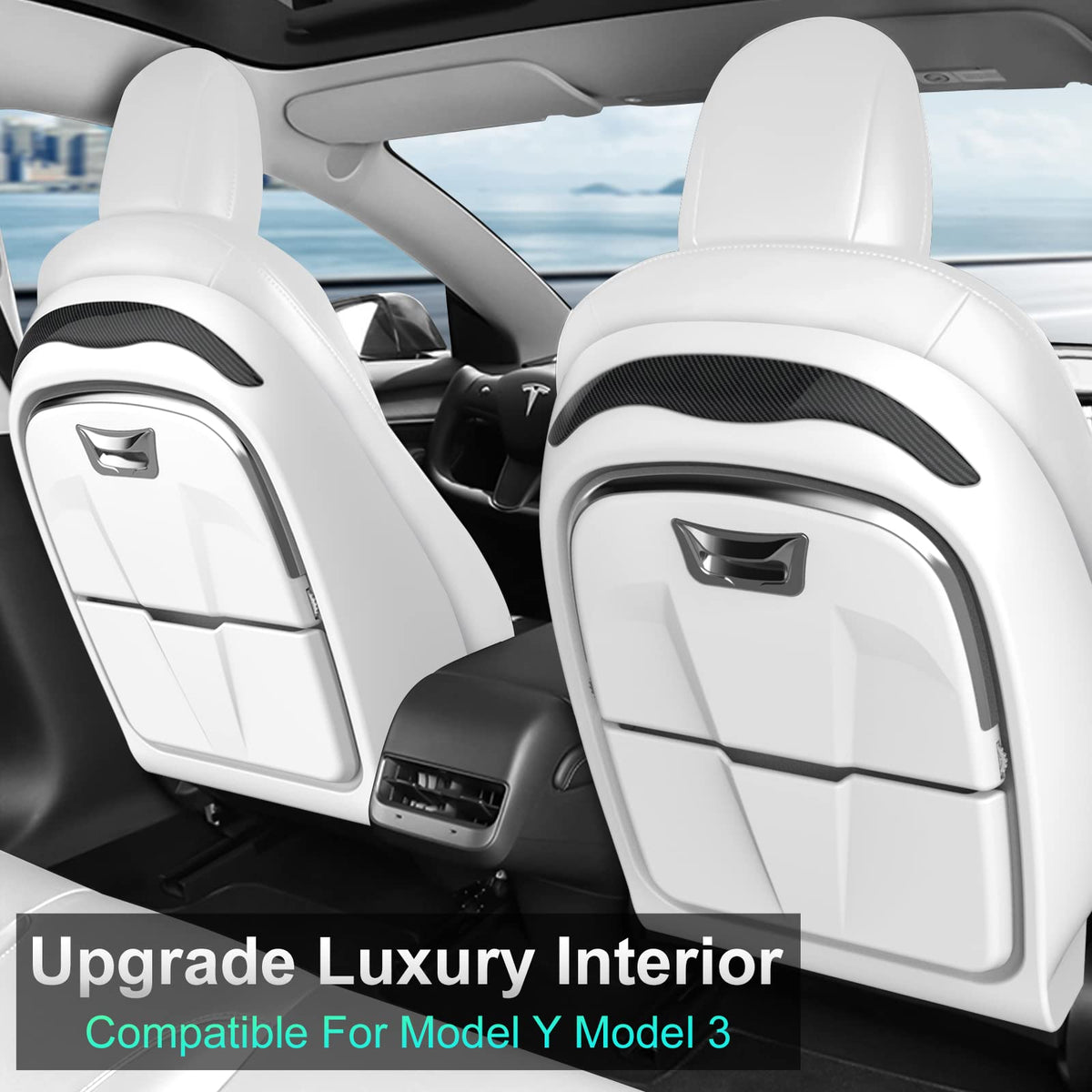 Back Seat Tray Table for Tesla Model 3 (White)