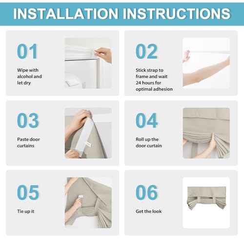 Blackout Curtain Privacy Window Drape for Living Room Bedroom Door (Natural / 36"W x 80"L (Pack of 1))