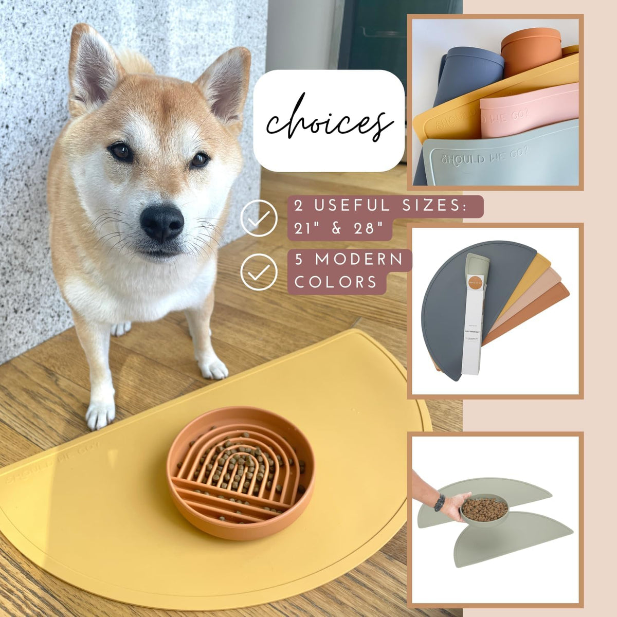 Silicone Dog Food Mat (Sage / Large)