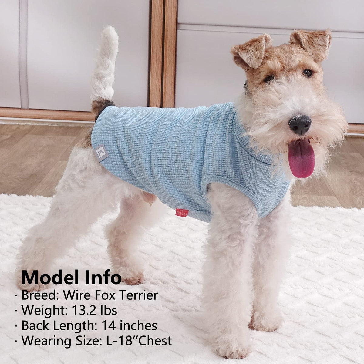 2Pack Waffle Dog Shirt for Medium Large Dogs Soft Dog Sweater (XX-Large (28-50lbs) / 2Pack(Blue+Grey))