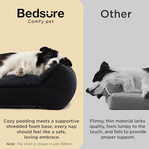 SupportMax® Extra Thick Orthopedic XL Dog Beds Large Sized Dog (Black / 42"l X 30"w X 9.5"th)