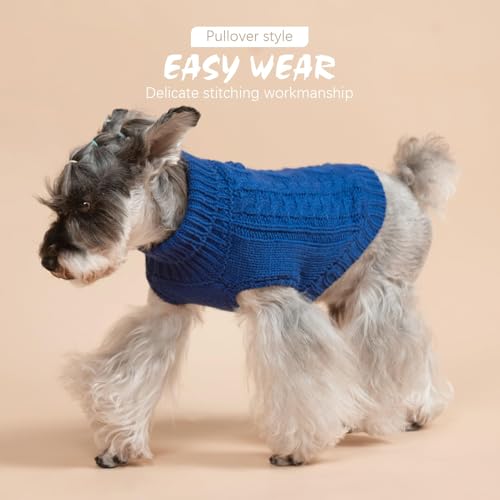 Dog Sweater for Small Medium Dogs (DarkBlue / Small/Medium)