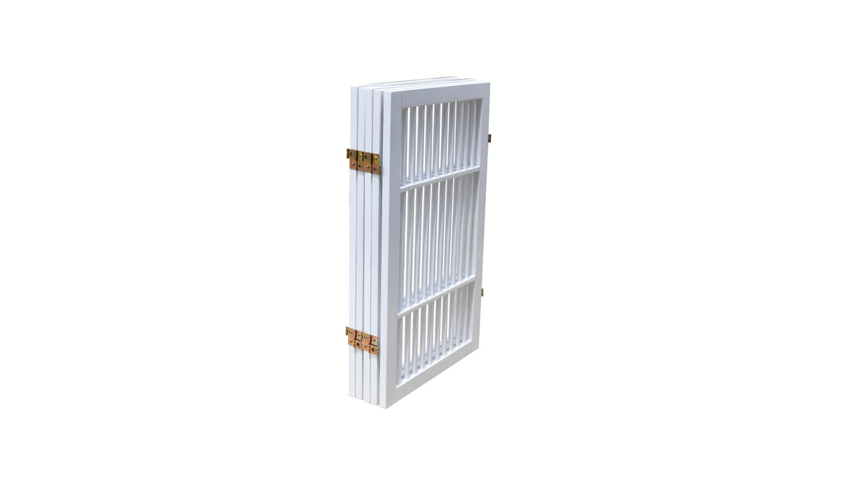 Pet Dog Gate Freestanding (5 Panel 30" Tall / White Pet Gate)