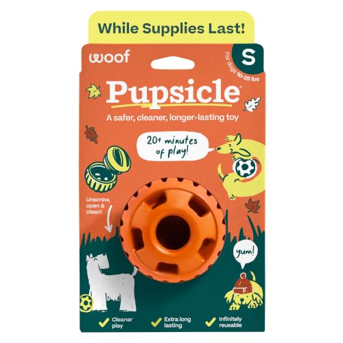 Pupsicle Interactive Dog Ball Toy for Dogs Small 10 (Orange / Small)
