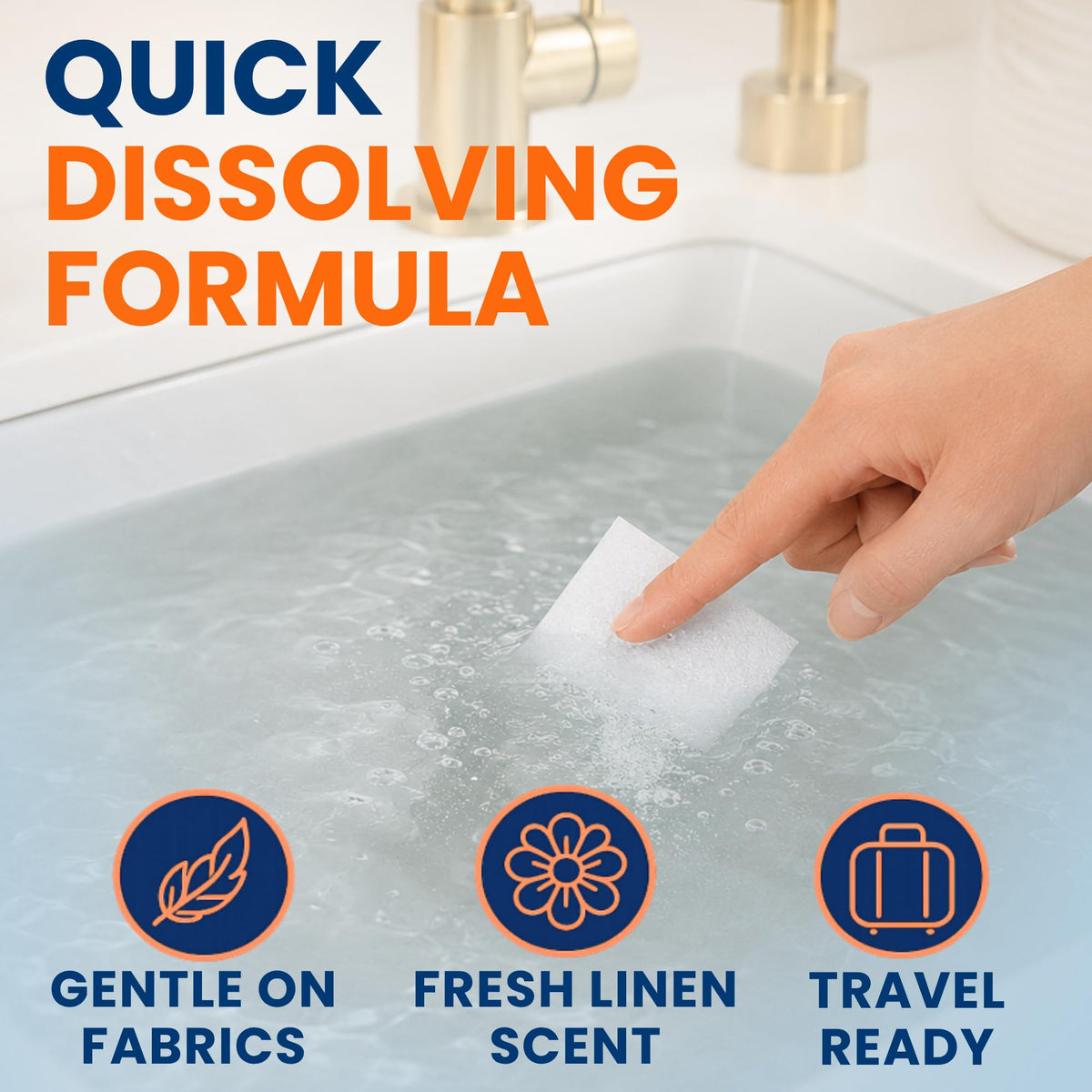 Travel Laundry Detergent Sheets with Universal Sink Stopper (Pocket Sheets (50) + Sink Stopper)