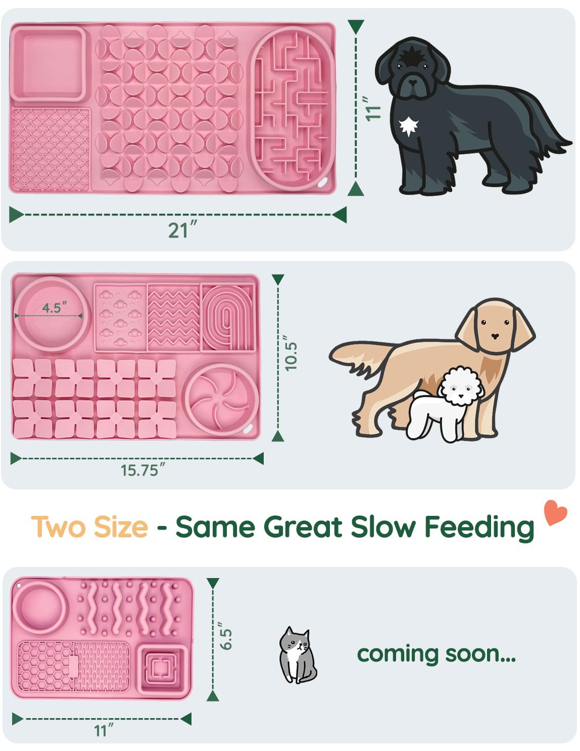 Slow Feeder Bowl for Dogs and Cats (Pink)