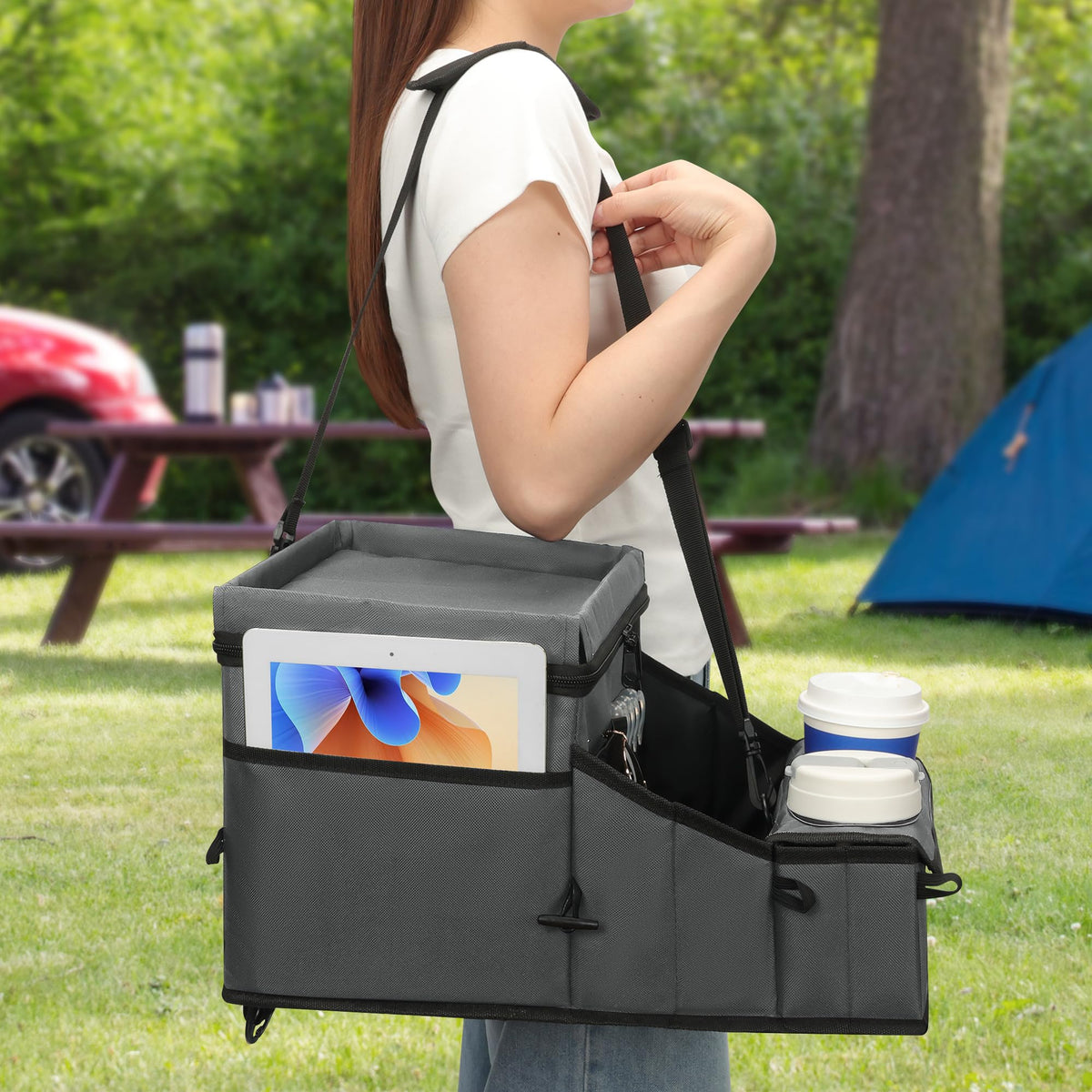Backseat Organizer for Kids & Adults (Grey)