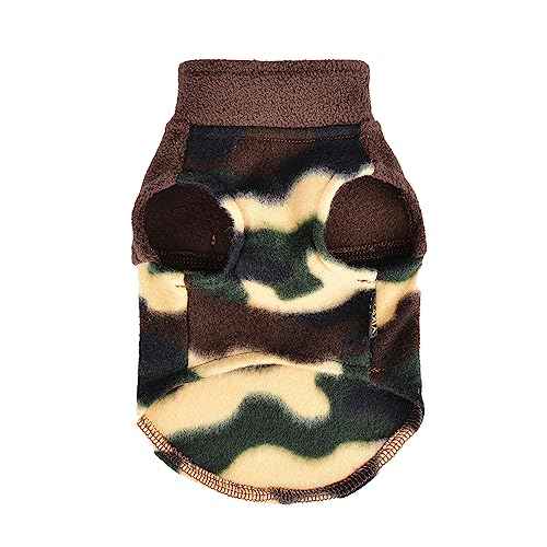 Dog Sweaters for Small Dogs Girl Boy Fleece Puppy Sweater Warm Soft Pet Holiday Clothes for Cats Dogs Chihuahua Sweatshirt Outfit (Blue Camouflage / Medium (Chest 17in ))