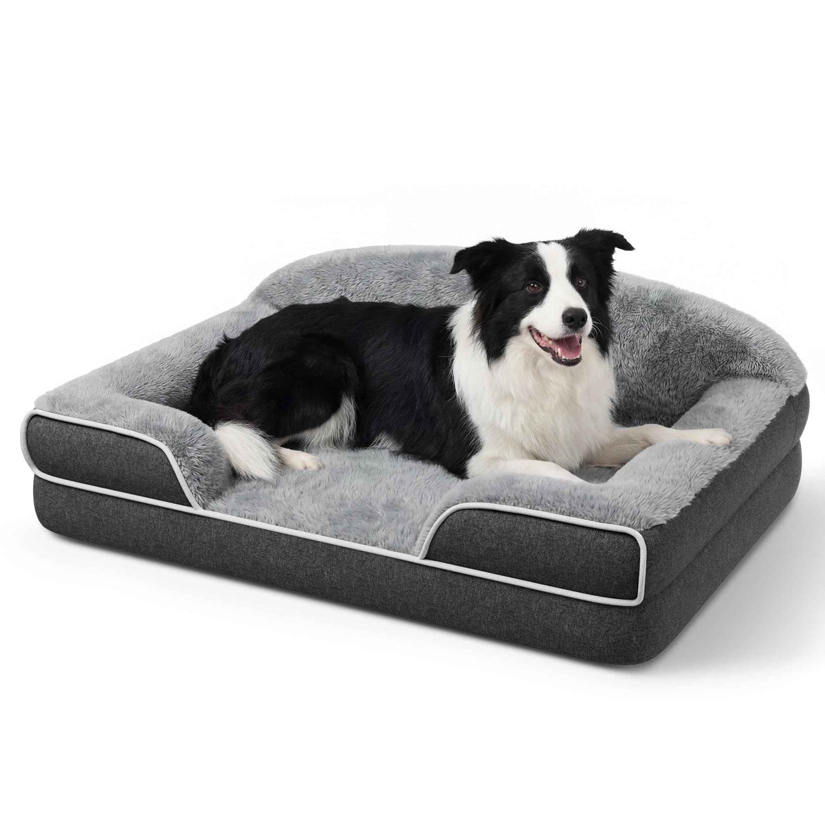 Orthopedic Dog Bed for Medium Dogs (Dark Grey / 35.0"L x 25.0"W x 7.0"Th)