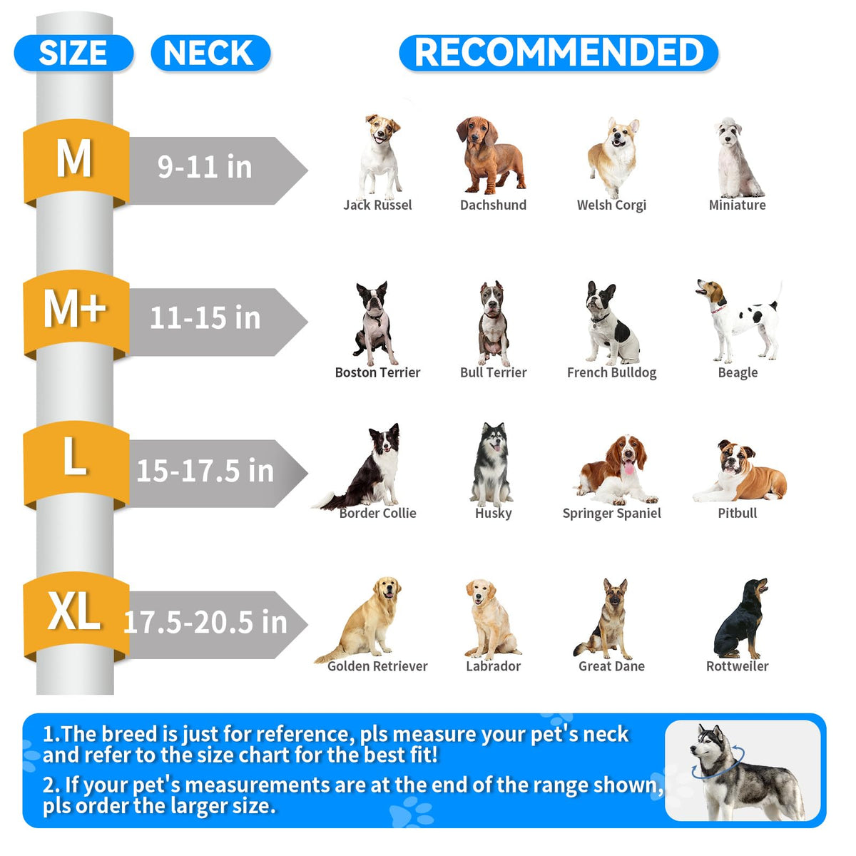 Inflatable Dog Cone Collar (Extra Large / Blue)