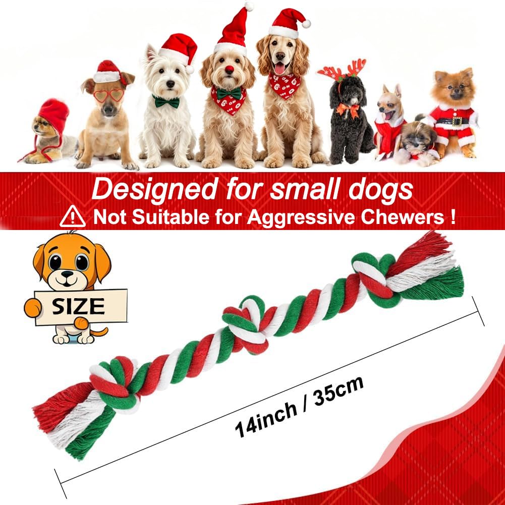 Christmas Dog Rope Toy (Small / Christmas)
