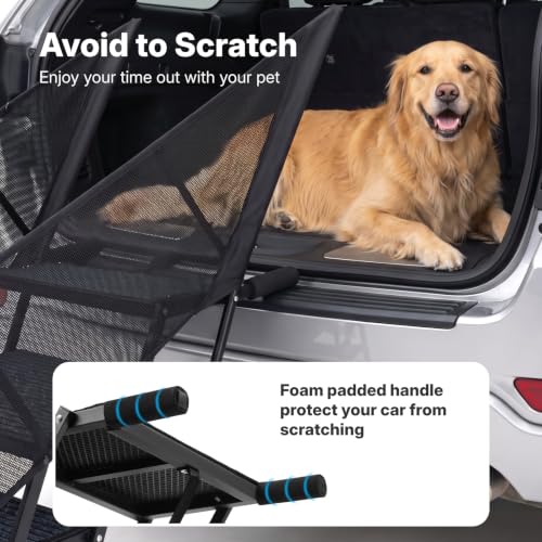 Foldable Dog Steps for Car SUV (Standard 17"W with Net Guard)