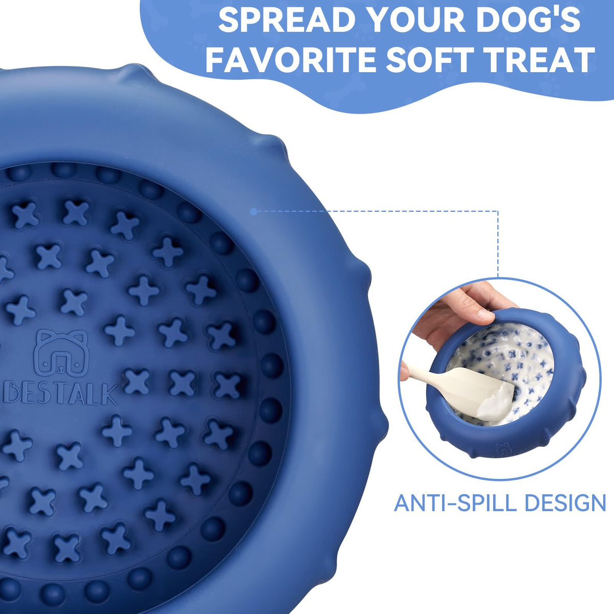 Dog Lick Bowl (Large / Dark blue)