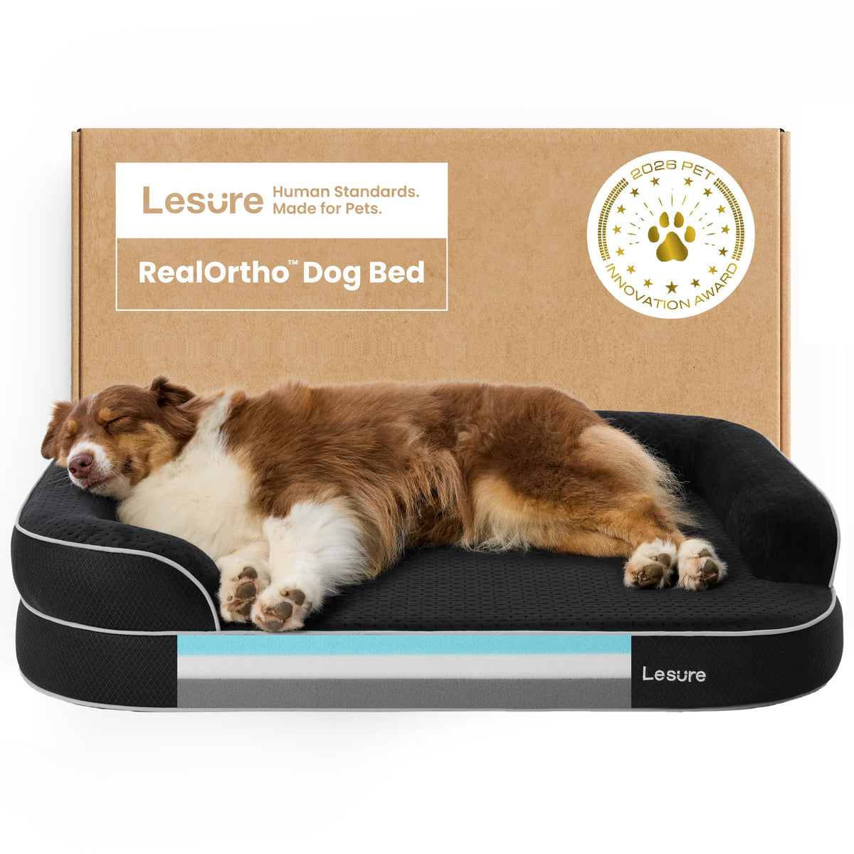 RealOrtho™ L Plus 3 (Black / 38"L x 28"W x 7"Th)