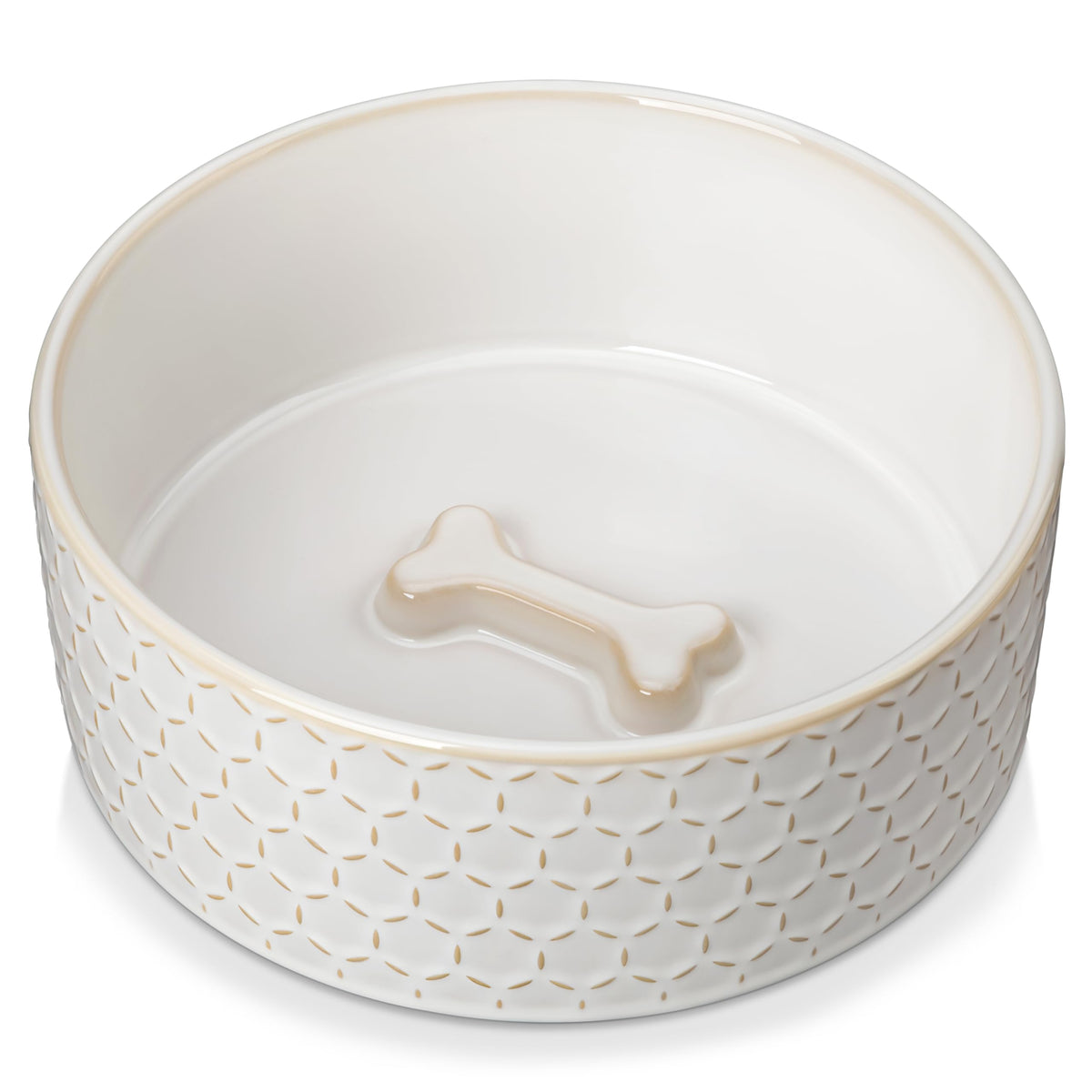 Ceramic Dog Food Bowl (Honeycomb / 6 Cups)