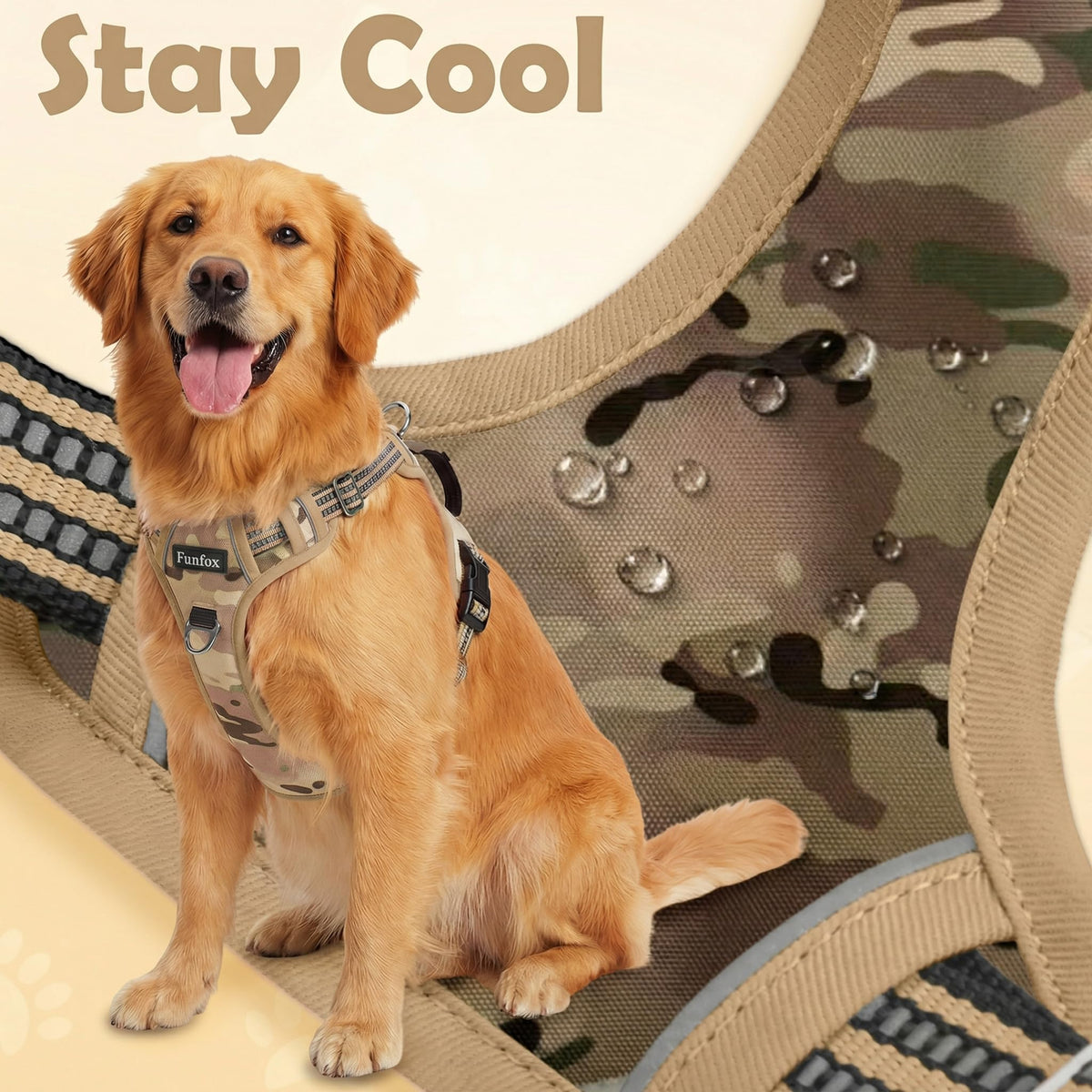 Dog Harness for Large Dogs (Camo Brown / Large)