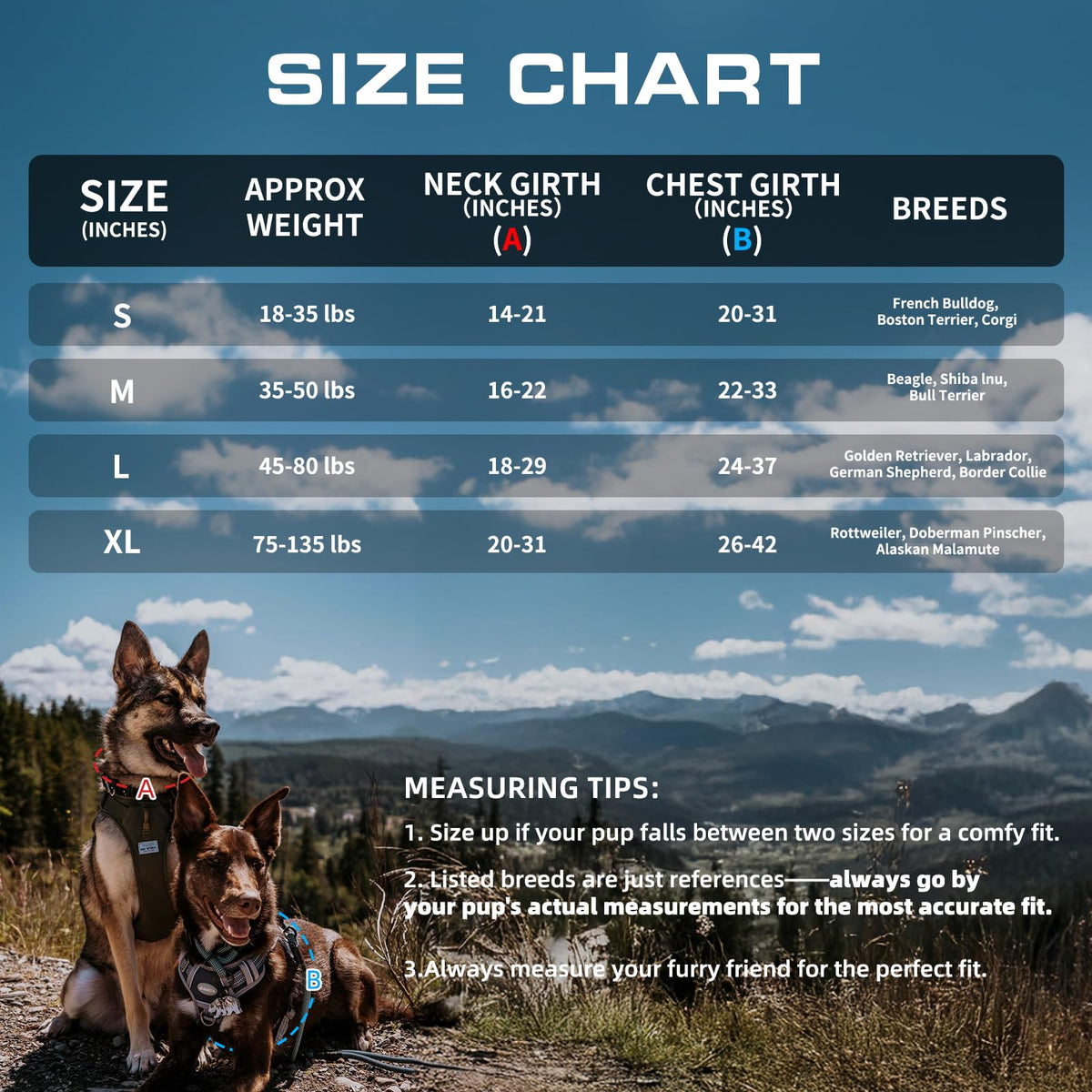 Tactical Dog Harness Medium Sized Dog No Pull Adjustable Dog Vest (Black Ink / M(Neck:16-22",Chest:22-33"),35-50 lbs)