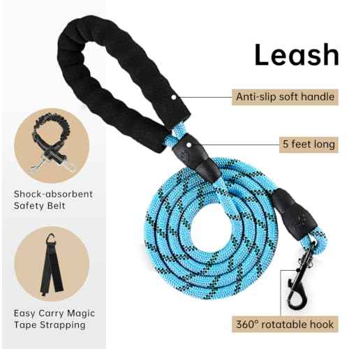 No Pull Dog Harness for Large Dogs (Peacock Blue / Large)