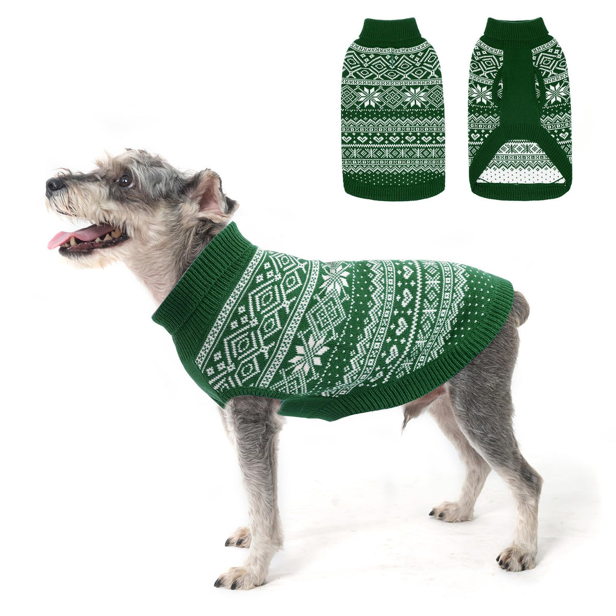 Dog Sweater Argyle (Green / Small)