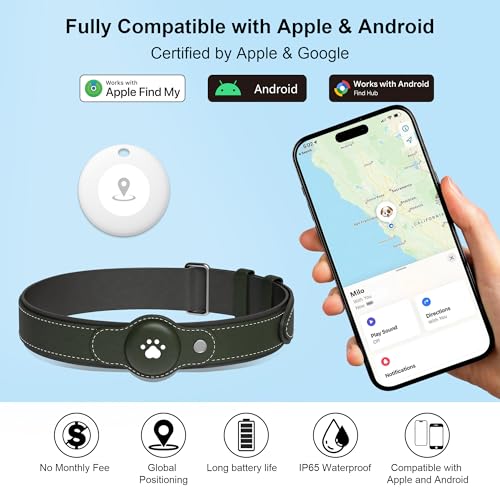 GPS Tracker for Dogs (Green / L(12.5''-21''))