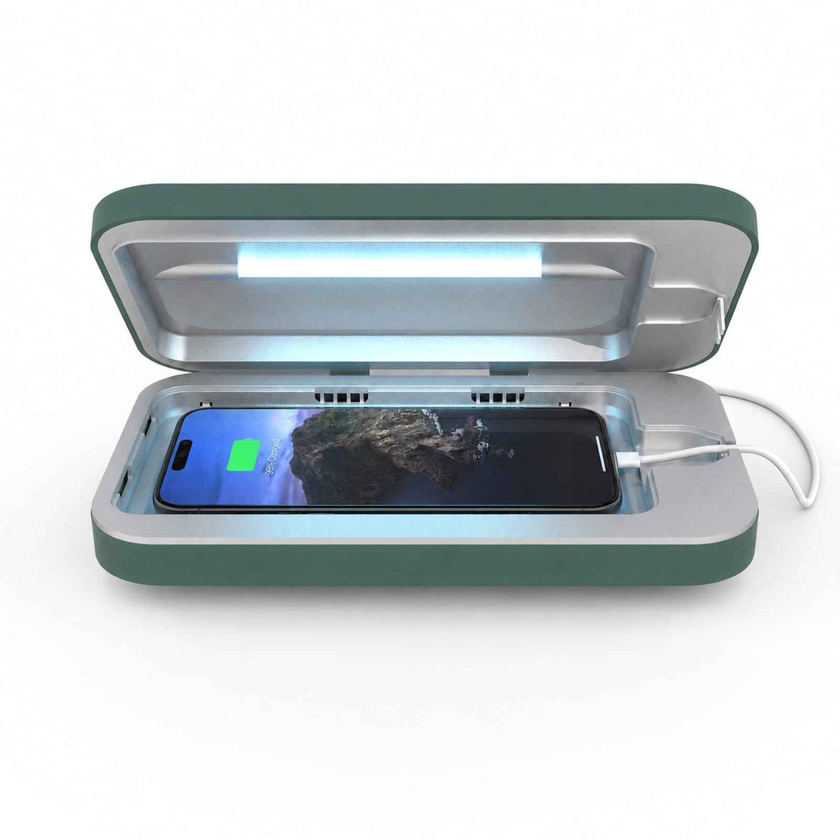 3 UV Phone Sanitizer Box & Dual Charger (Moss)