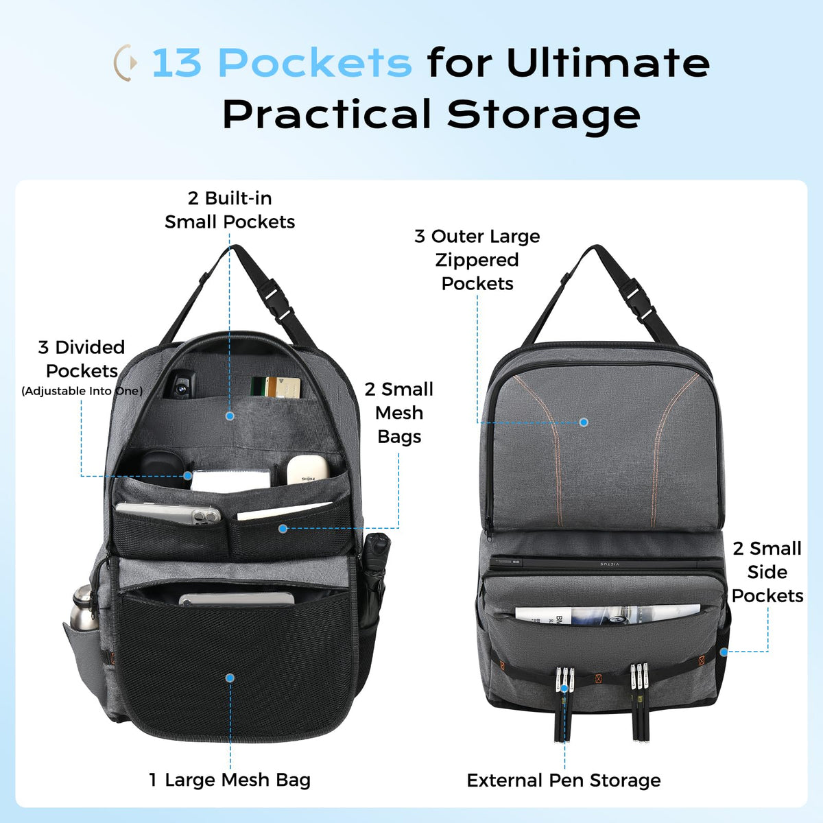 Backseat Car Organizer 2 Packs (2 Pack-New)