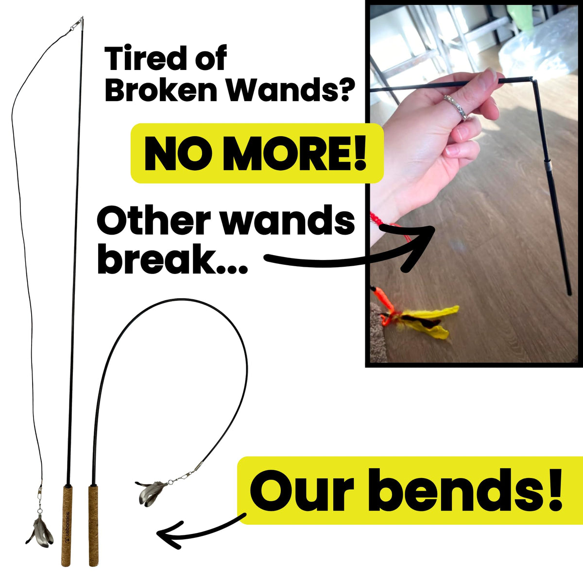 Forever Stick Unbreakable Cat Wand Toy (Forever Stick 1-Pack)
