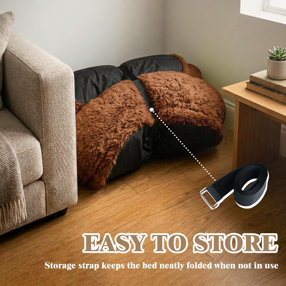 Human Dog Bed (71.0"L x 45.0"W x 12.0"Th / Brown)
