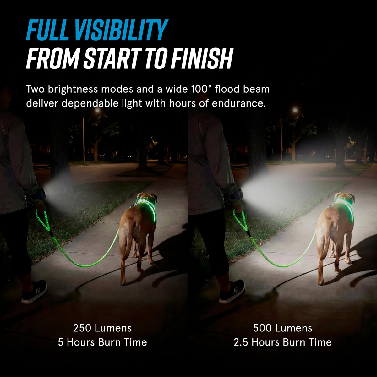 LightHound Light Up Reflective Dog Harness and Wrist Light (Small)