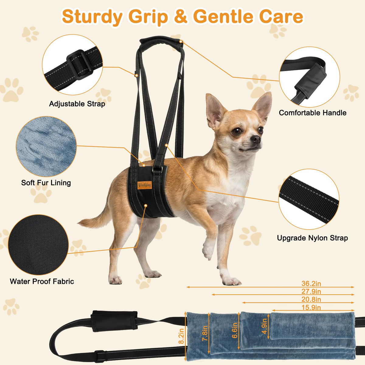 Dog Lift Sling for Small Dogs (S)