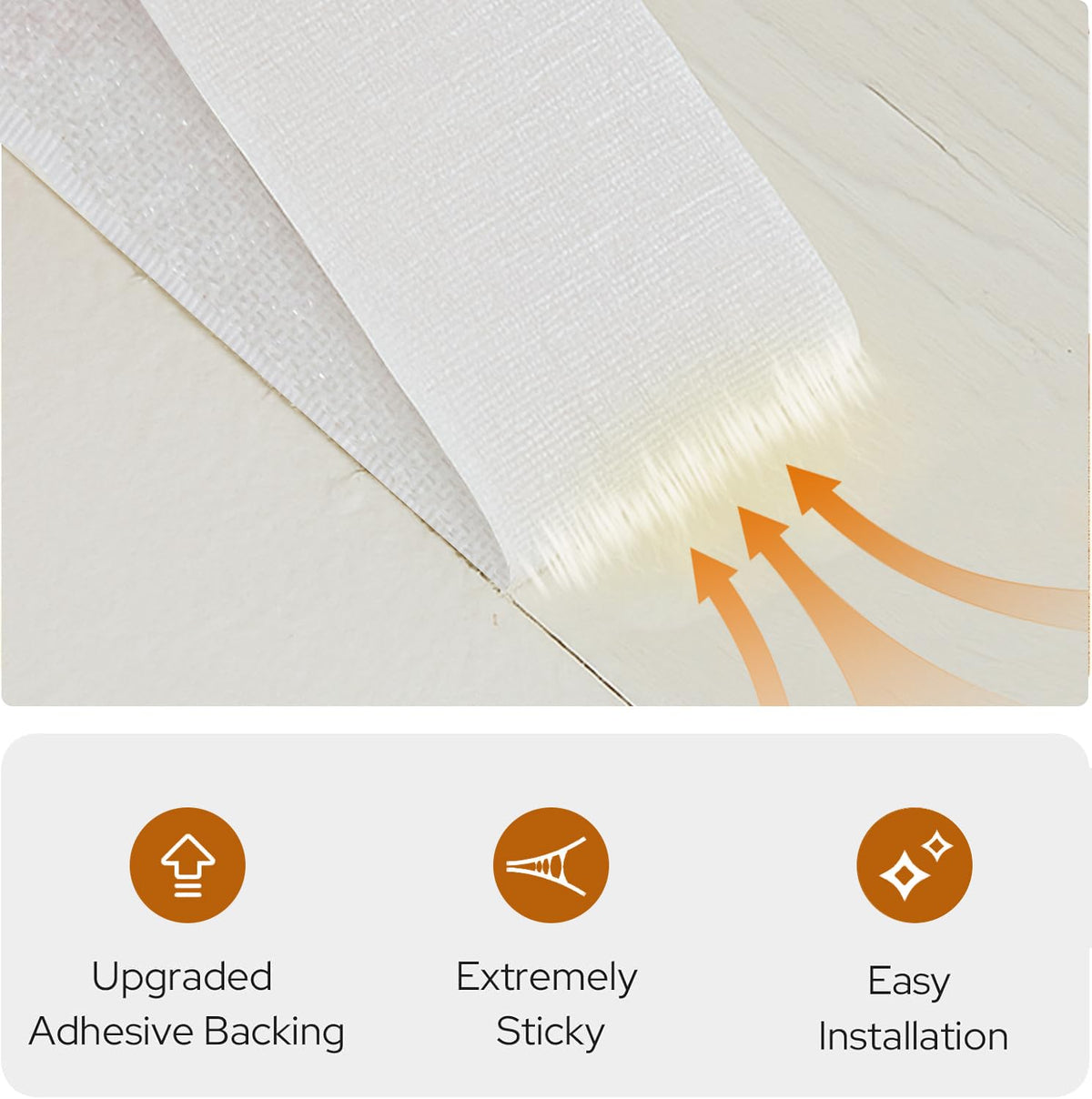 Magic Tape Stick on Curtains (47"W x 79"L (Pack of 1) / Orange)